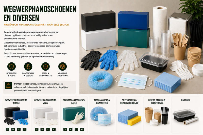 WEGWERPHANDSCHOEN EN DIVERSEN